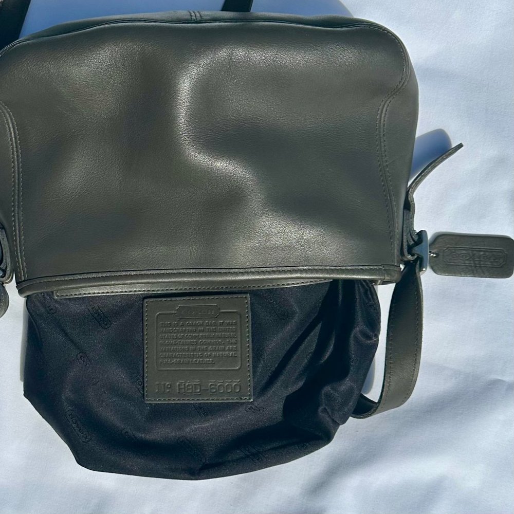 COACH Vintage Chelsea Zip Crossbody Bag Gray Leather Nickel Hardware 6000 EUC - Picture 11 of 16